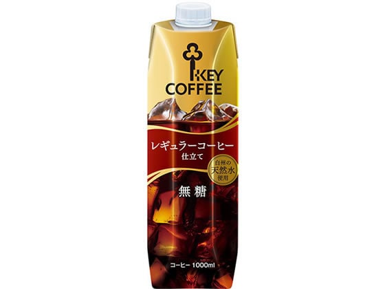 KEYDOORS+リキッドコーヒー テトラプリズマ 無糖 1000ml 1本※軽（ご注文単位1本)【直送品】