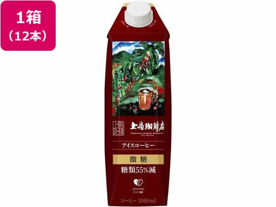 UCC 上島珈琲店 アイスコーヒー 微糖 1000ml×12本 1箱※軽（ご注文単位1箱)【直送品】