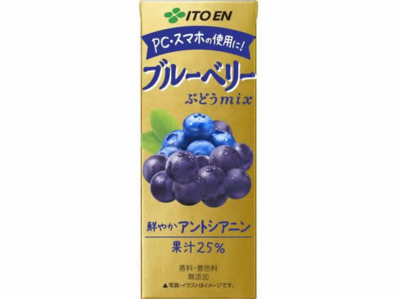 伊藤園 ブルーベリーぶどうmix 紙パック 200ml 1本※軽（ご注文単位1本)【直送品】