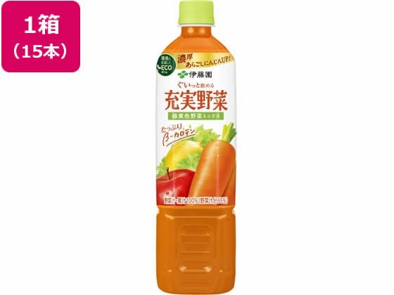 >伊藤園 充実野菜 緑黄色野菜ミックス 740g×15本 1箱※軽（ご注文単位1箱)【直送品】