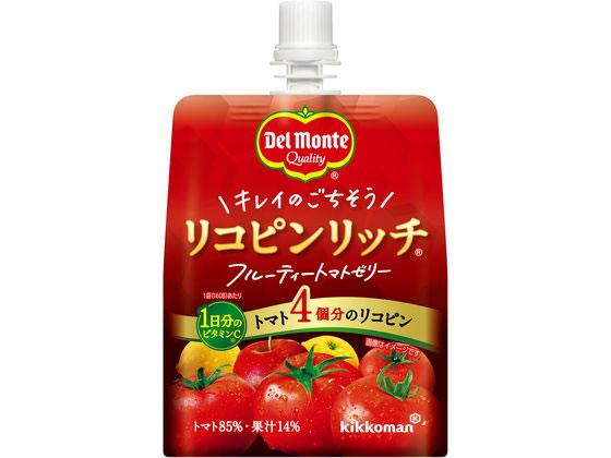 >デルモンテ リコピンリッチ フルーティートマトゼリー 160g 1個※軽（ご注文単位1個)【直送品】