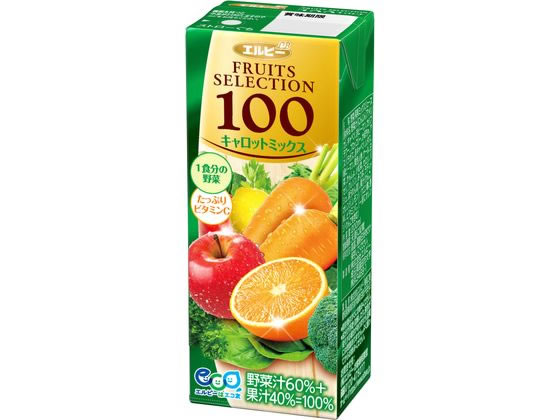 >エルビー FRUITS SELECTION キャロットミックス100 200ml 24558 1本※軽（ご注文単位1本)【直送品】