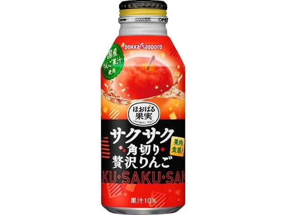 >ポッカサッポロ サクサク角切り贅沢りんご 400g 1缶※軽（ご注文単位1缶)【直送品】