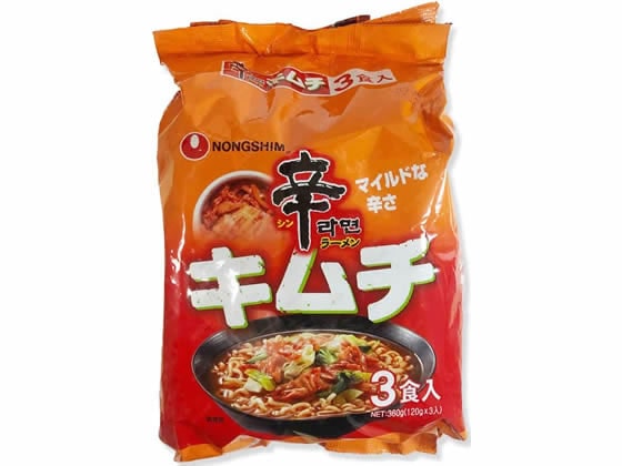 農心 辛ラーメン キムチ 120g×3食 1パック※軽（ご注文単位1パック)【直送品】