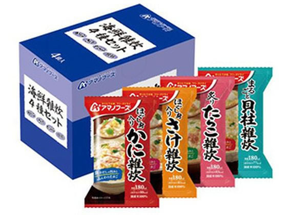 >アマノフーズ 海鮮雑炊 4種セット 4食入 1箱※軽（ご注文単位1箱)【直送品】