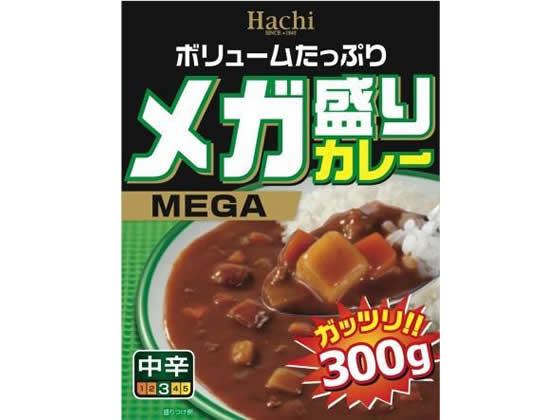 >ハチ メガ盛りカレー 中辛 300g 1袋※軽（ご注文単位1袋)【直送品】