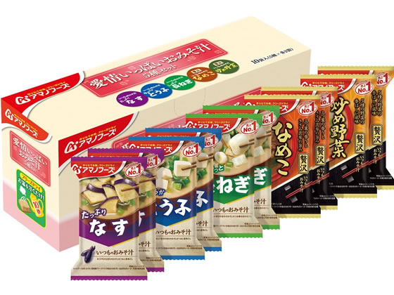 アマノフーズ 愛情いっぱいおみそ汁5種セット10食 1箱※軽（ご注文単位1箱)【直送品】