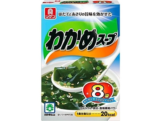 >リケン わかめスープ わくわくファミリーパック 8袋入 1箱※軽（ご注文単位1箱)【直送品】