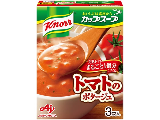 >味の素 クノールカップスープ完熟トマトまるごと1個分ポタージュ 3袋 1箱※軽（ご注文単位1箱)【直送品】