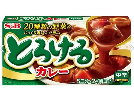 エスビー とろけるカレー中辛 180g 1個※軽（ご注文単位1個)【直送品】