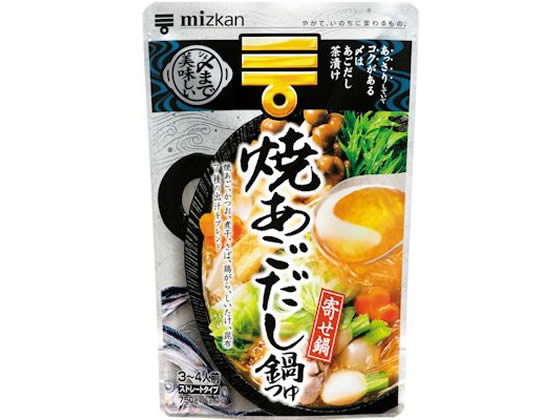 ミツカン 〆まで美味しい焼あごだし鍋つゆ ストレート 750g 1パック※軽（ご注文単位1パック)【直送品】