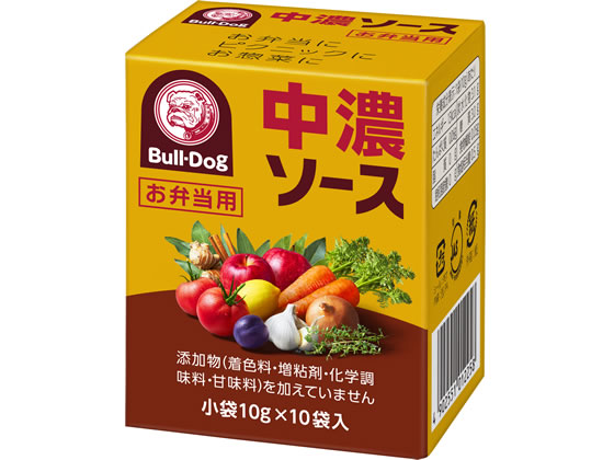 >ブルドックソース 中濃ソース お弁当用 10g×10袋入 1箱※軽（ご注文単位1箱)【直送品】