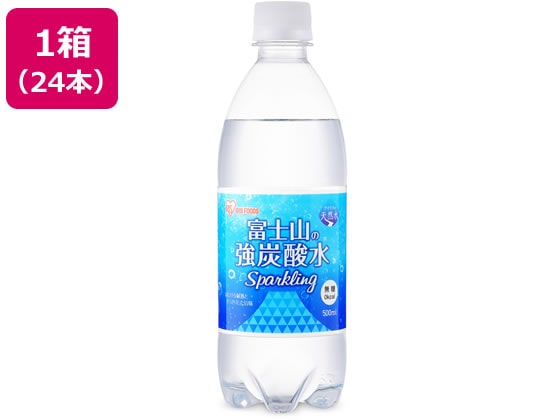 >アイリスオーヤマ 富士山の天然水 強炭酸水 500ml×24 1箱※軽（ご注文単位1箱）【直送品】