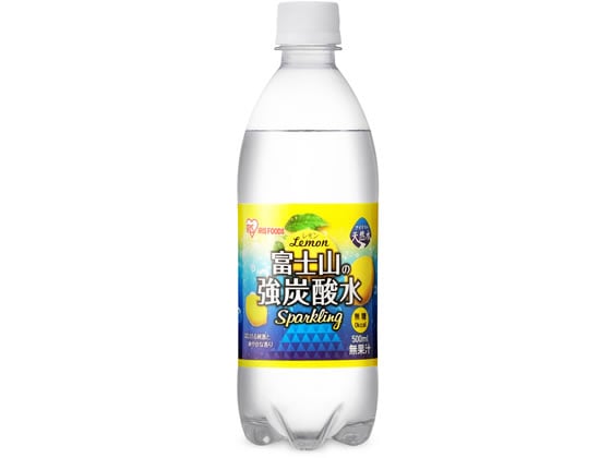 アイリスオーヤマ 富士山の天然水 強炭酸水レモン 500ml 1本※軽（ご注文単位1本）【直送品】