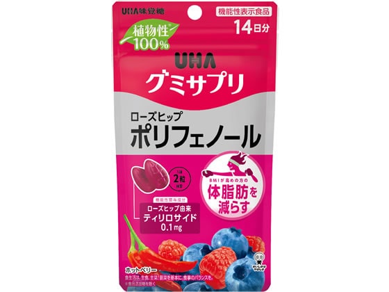 UHA味覚糖 UHAグミサプリ ローズヒップポリフェノール14日分 1個※軽（ご注文単位1個）【直送品】