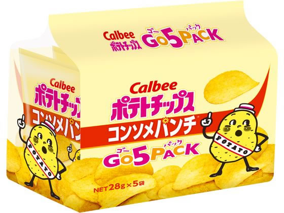 カルビー ポテトチップス コンソメパンチ ゴー5パック 1パック※軽（ご注文単位1パック）【直送品】