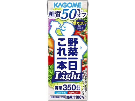 カゴメ 野菜一日これ一本 Light 200mL 1本※軽（ご注文単位1本）【直送品】