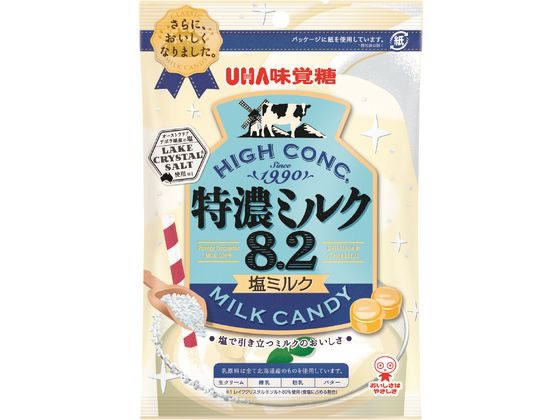 >UHA味覚糖 特濃ミルク8.2 塩ミルク 1袋※軽（ご注文単位1袋）【直送品】