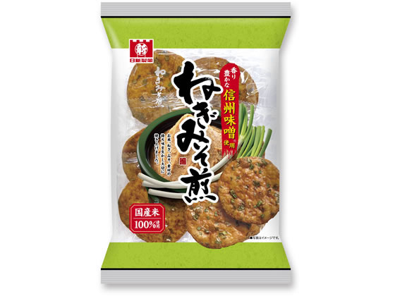 日新製菓 ねぎみそ煎 6枚 1個※軽（ご注文単位1個）【直送品】