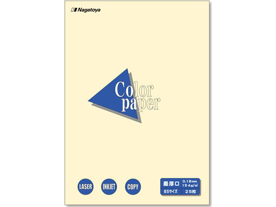 >長門屋商店 カラーペーパー最厚口 B5 レモン 25枚 ナ-4502 1冊（ご注文単位1冊)【直送品】