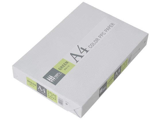 APPJ カラーコピー用紙 グリーン A4 500枚 CPG001 1冊（ご注文単位1冊)【直送品】