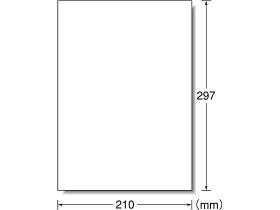 >エーワン プリンタ兼用ラベル厚みしっかりタイプ A4ノーカット 28412 1冊（ご注文単位1冊)【直送品】