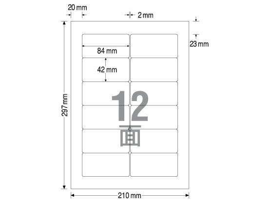 TAC ラベルシールSHARP書院 A4 12面 500枚 1箱（ご注文単位1箱)【直送品】