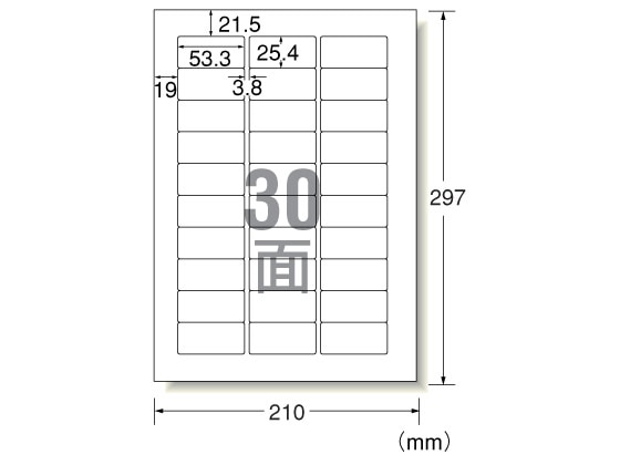 >エーワン ラベルシール[再剥離]30面 四辺余白角丸100枚 31260 1冊（ご注文単位1冊)【直送品】