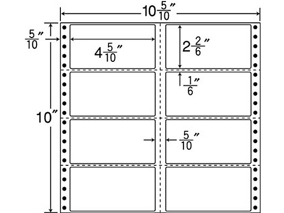 NANA 連続ラベルナナフォーム 8面 荷札タイプ 500折 M10C 1箱（ご注文単位1箱)【直送品】