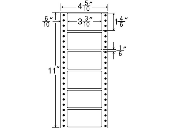 >NANA 連続ラベルナナフォーム 4(5・10)×11 6面 1000折 MM4K 1箱（ご注文単位1箱)【直送品】