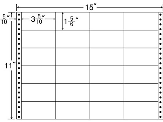 NANA 連続ラベルナナフォーム 15×11インチ 24面 500折 M15G 1箱（ご注文単位1箱)【直送品】