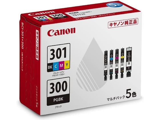 CANON インクタンク BCI-301(BK C M Y)+BCI-300マルチパック 1パック（ご注文単位1パック)【直送品】