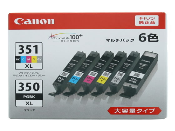 キヤノン インクタンクBCI-351XL+350XL 6MP マルチパック(大容量) 1個（ご注文単位1個)【直送品】