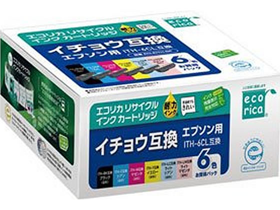 エコリカ エプソン用リサイクルインクカートリッジITH-6CL 1パック（ご注文単位1パック)【直送品】