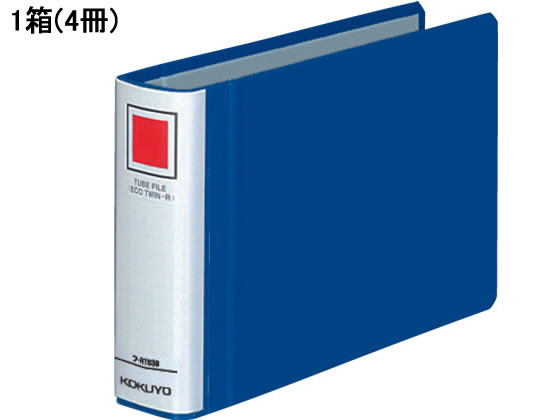 コクヨ チューブファイル〈エコツインR〉B6ヨコ とじ厚30mm 青 4冊 1箱（ご注文単位1箱)【直送品】
