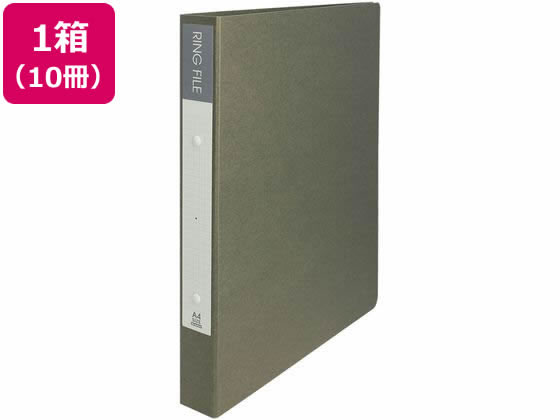 ビュートン 2穴リングファイル 紙製 A4タテ背幅36mmダークグレー10冊 1箱（ご注文単位1箱)【直送品】