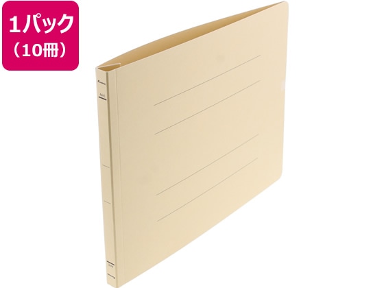 Forestway フラットファイルライト A4ヨコ とじ厚15mm 黄 10冊 1パック（ご注文単位1パック)【直送品】