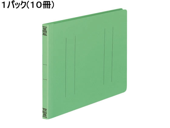 >コクヨ フラットファイルV B5ヨコ とじ厚15mm 緑 10冊 フ-V16G 1パック（ご注文単位1パック)【直送品】