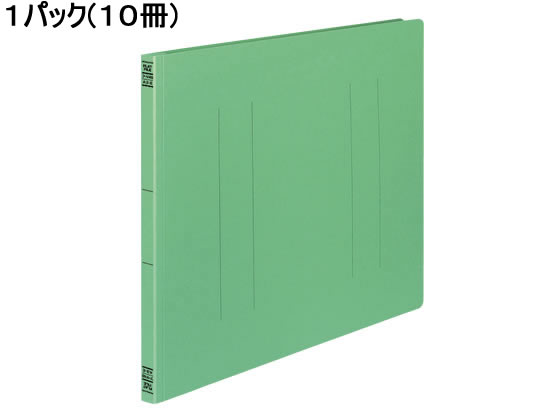 >コクヨ フラットファイルV A3ヨコ とじ厚15mm 緑 10冊 フ-V48G 1パック（ご注文単位1パック)【直送品】