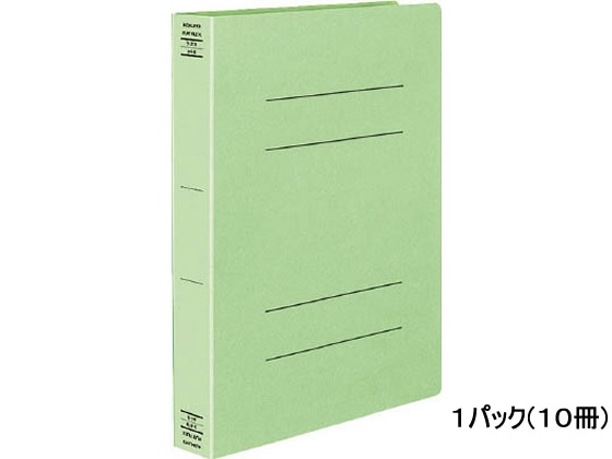 コクヨ フラットファイルX(スーパーワイド) A4タテ とじ厚40mm 緑 10冊 1パック（ご注文単位1パック)【直送品】