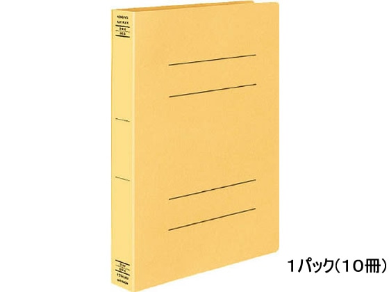 コクヨ フラットファイルX(スーパーワイド) A4タテ とじ厚40mm 黄 10冊 1パック（ご注文単位1パック)【直送品】