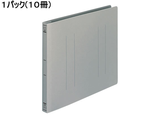 コクヨ フラットファイルPP A4ヨコ とじ厚15mm グレー 10冊 1パック（ご注文単位1パック)【直送品】