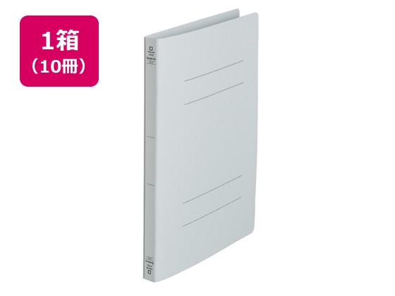 >キングジム フラットファイル クイックイン〈PP〉A4タテ グレー 10冊 4432クレ 1パック（ご注文単位1パック)【直送品】