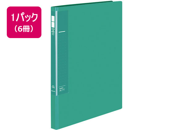 コクヨ レターファイル〈ラクアップ〉A4タテ 緑 6冊 フ-U510G 1箱（ご注文単位1箱)【直送品】