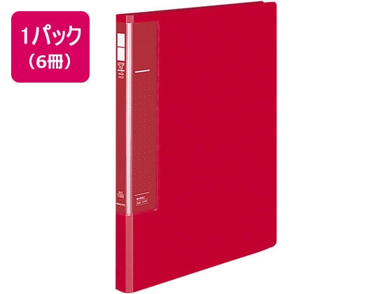 コクヨ レターファイル〈ラクアップ〉A4タテ 赤 6冊 フ-U510R 1箱（ご注文単位1箱)【直送品】