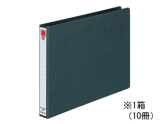 コクヨ スプリングファイル A4ヨコ とじ厚20mm 黒 10冊 フ-105 1箱（ご注文単位1箱)【直送品】