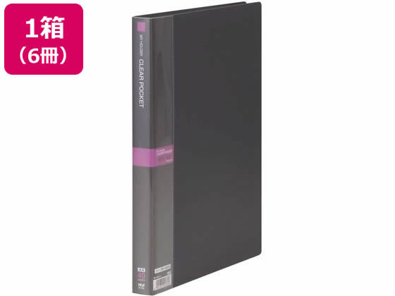 >テージー マイホルダー A4 40ポケット ダークグレー 6冊 M-1444-11 1箱（ご注文単位1箱)【直送品】