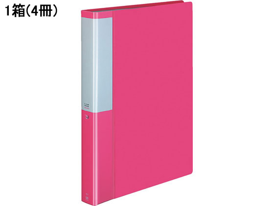 コクヨ クリヤーブック POSITY 固定式A4 60ポケット ピンク 4冊 1箱（ご注文単位1箱)【直送品】