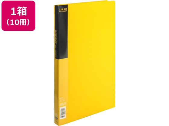 コクヨ クリヤーブック〈ベーシック〉固定式 A4 20ポケット 黄 10冊 1箱（ご注文単位1箱)【直送品】