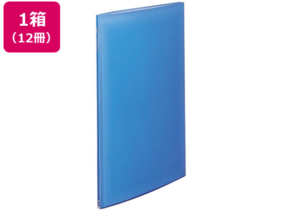 リヒトラブ リクエスト 透明クリヤーブック A2 20ポケット ブルー 12冊 1セット（ご注文単位1セット)【直送品】